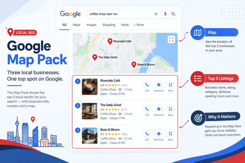 How the Google Map Pack works for local Perth searches